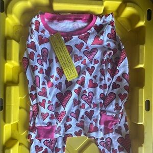 Charming Heart Print Kids Pajama Set